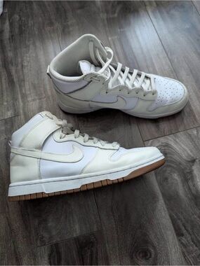Nike Women's High-Top Sneakers - White with Gum Sole